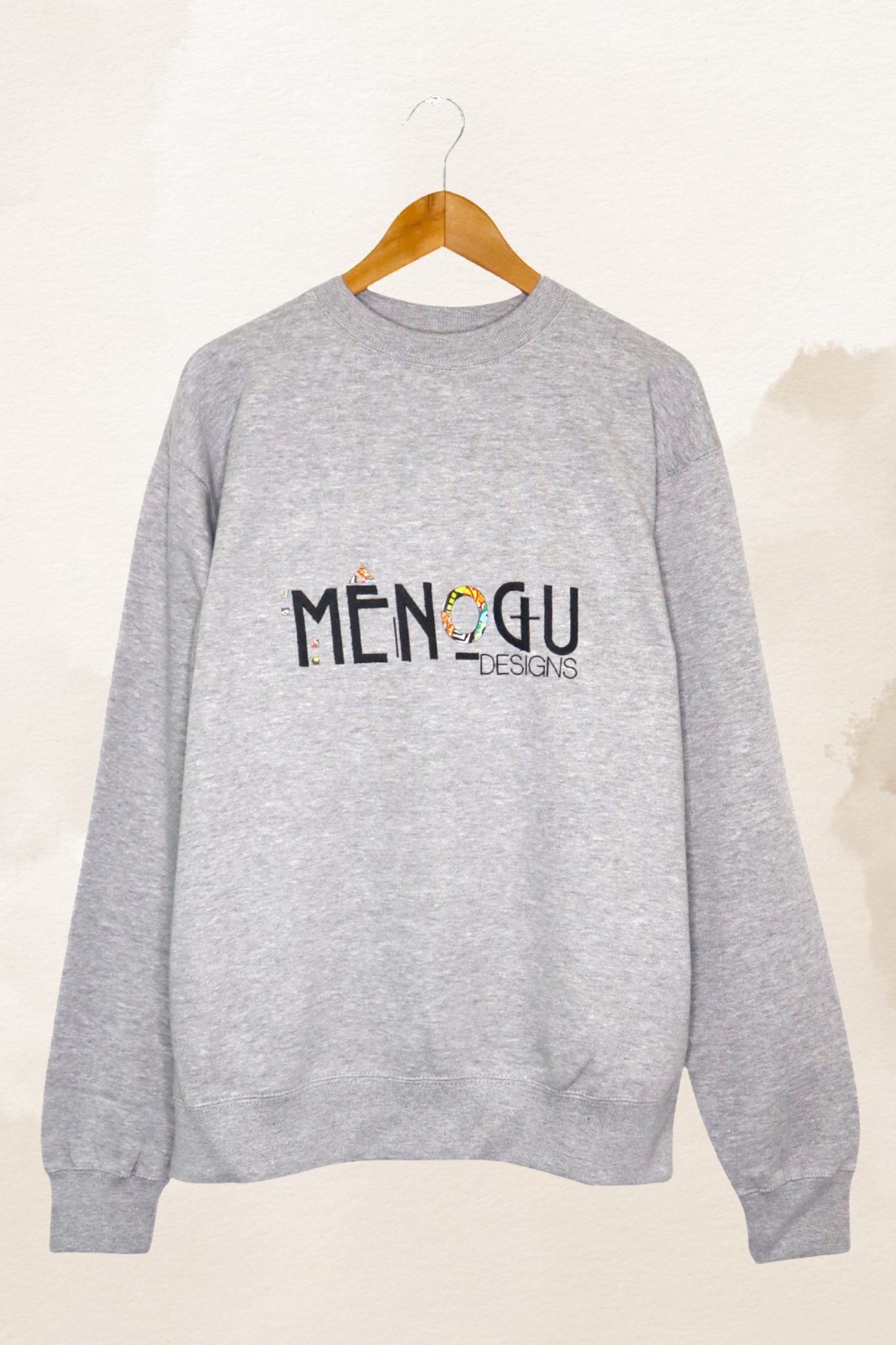 Black Crewneck Menogu logo Sweatshirt
