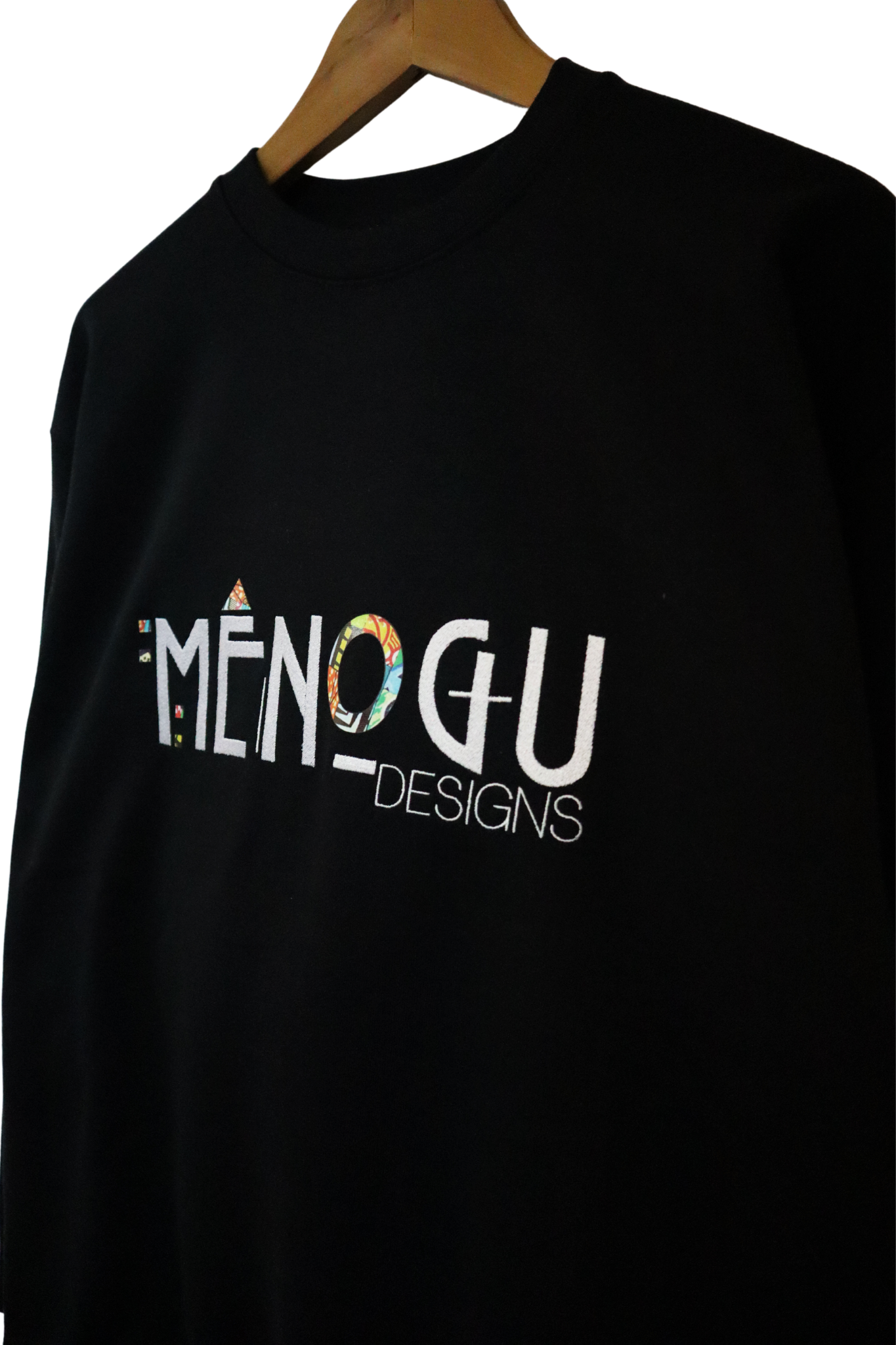 Black Crewneck Menogu logo Sweatshirt