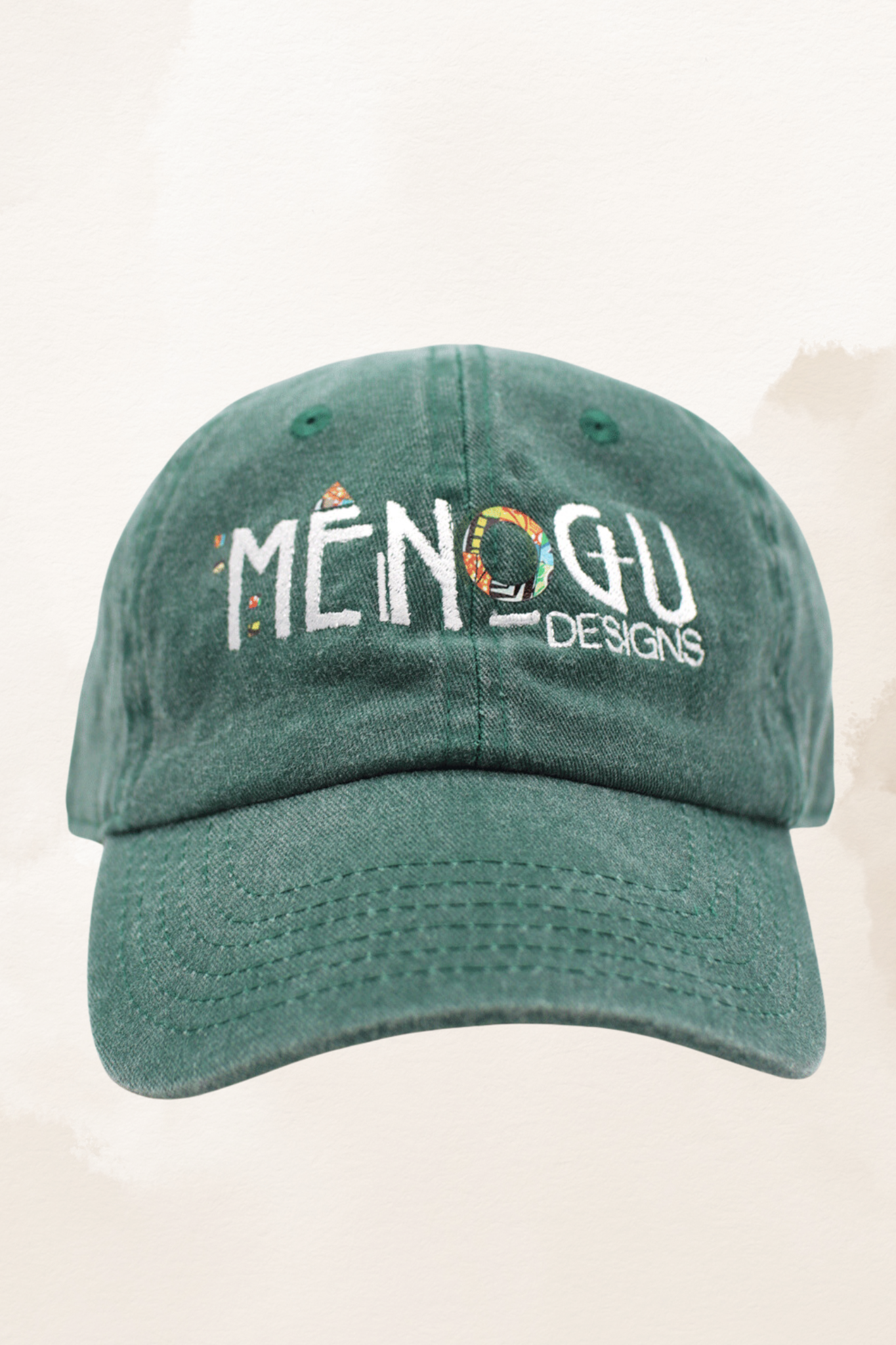 Menogu Dad Hat - Green Acid Wash
